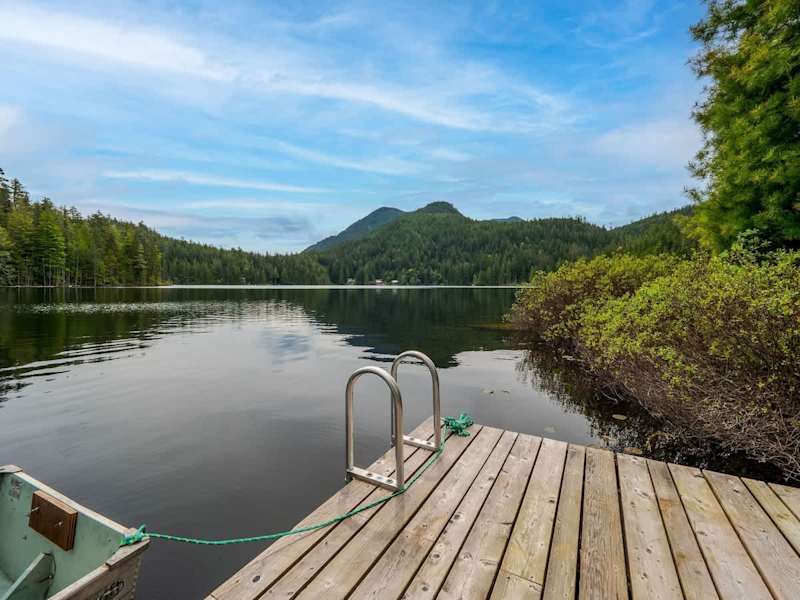 One of the 2 private lakeside docks. 