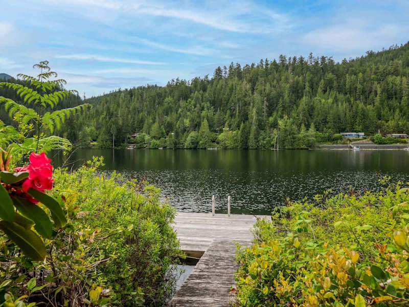 One of the 2 private lakeside docks. 