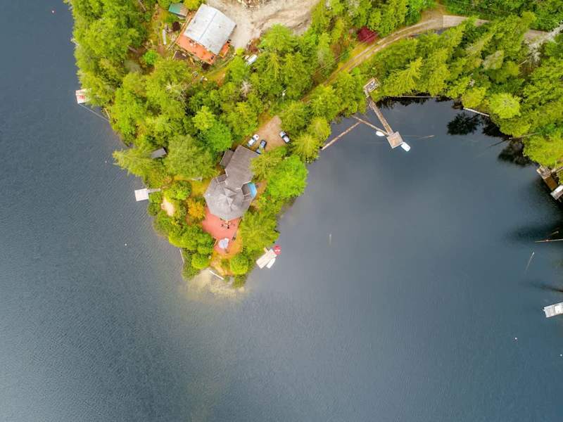 North Lake Waterfront Home on the point. 
