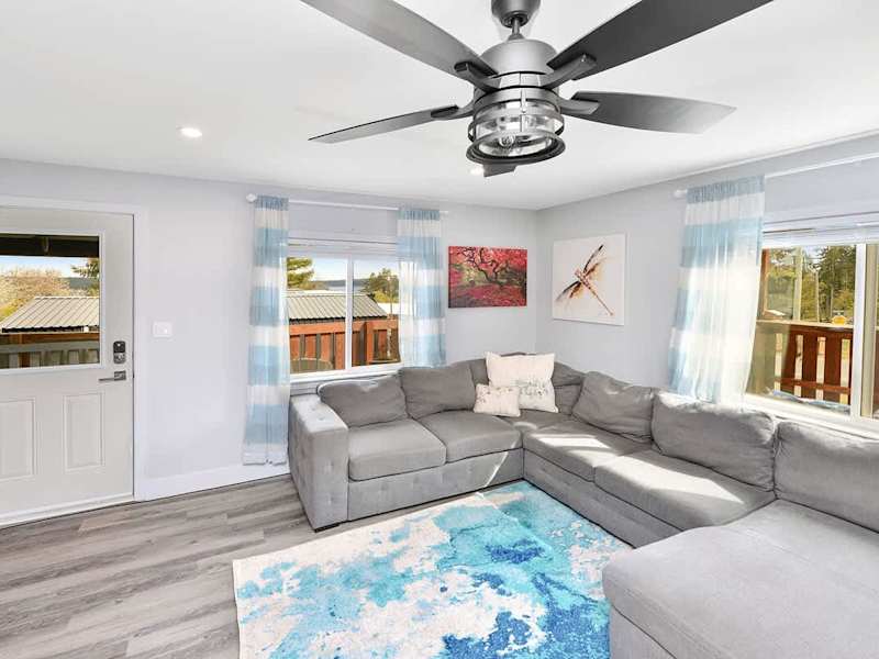 Spacious living room space.