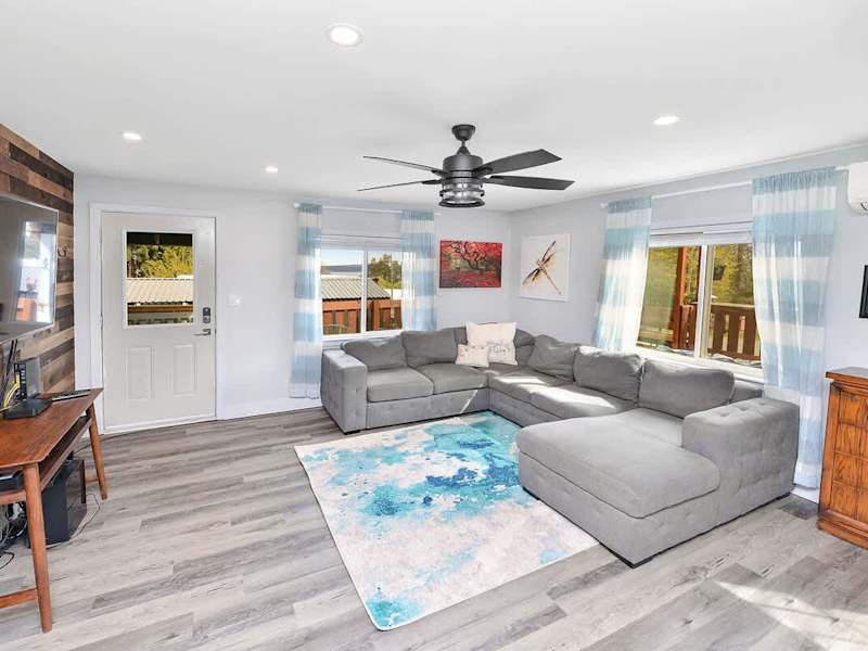 Spacious living room space.