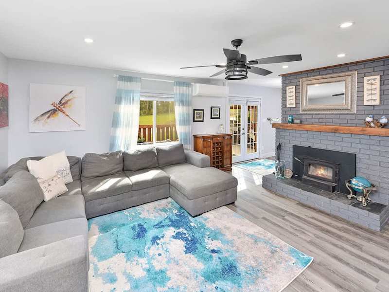 Spacious living room space.