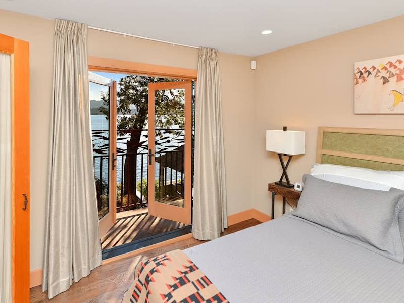Primary bedroom with views.