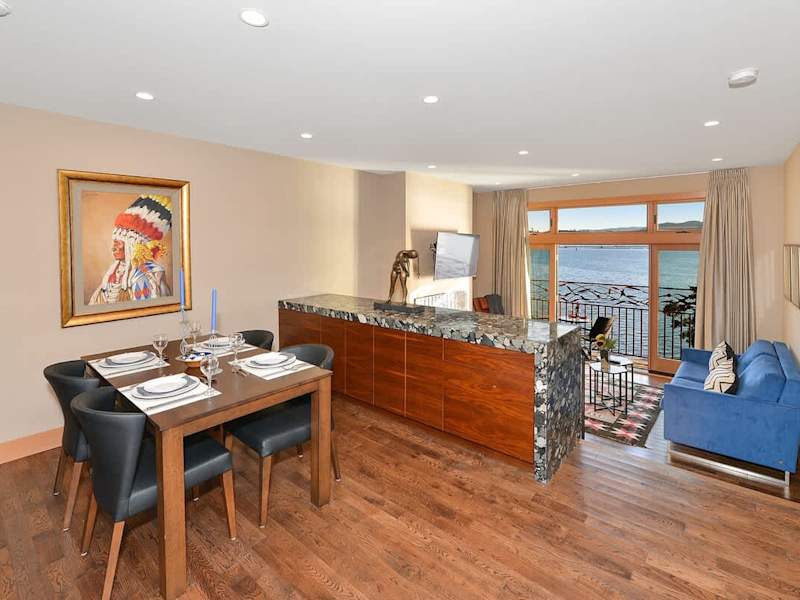 Well appointed dining and living spaces.