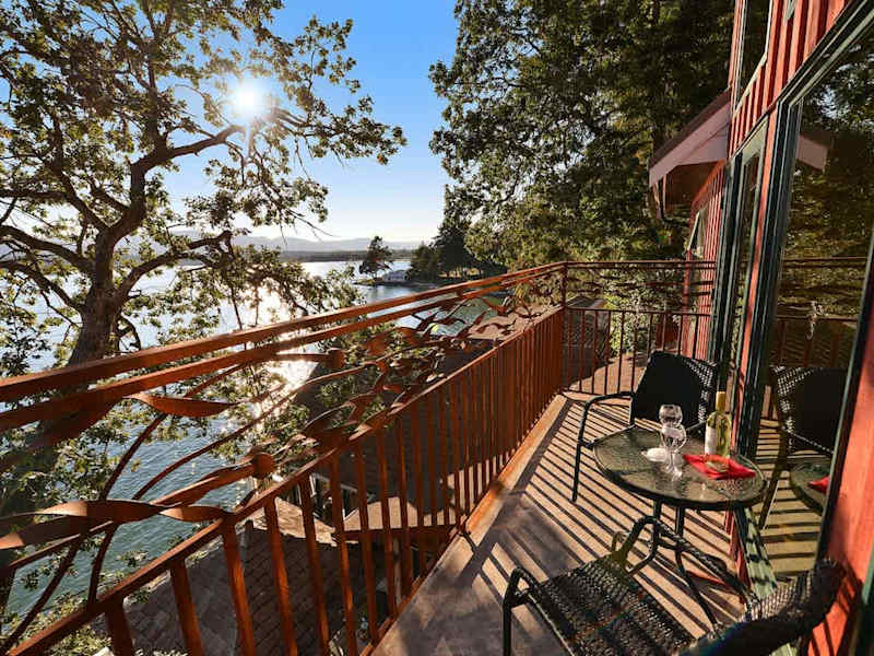 Main balcony with sweeping Bay Views and ornate kelp rails.