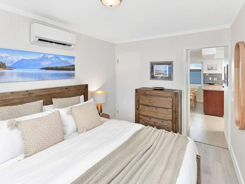 Primary bedroom with king bed.