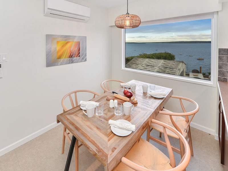 Extra dining space in the kitchen breakfast nook.