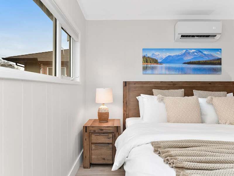 Primary bedroom with king bed.