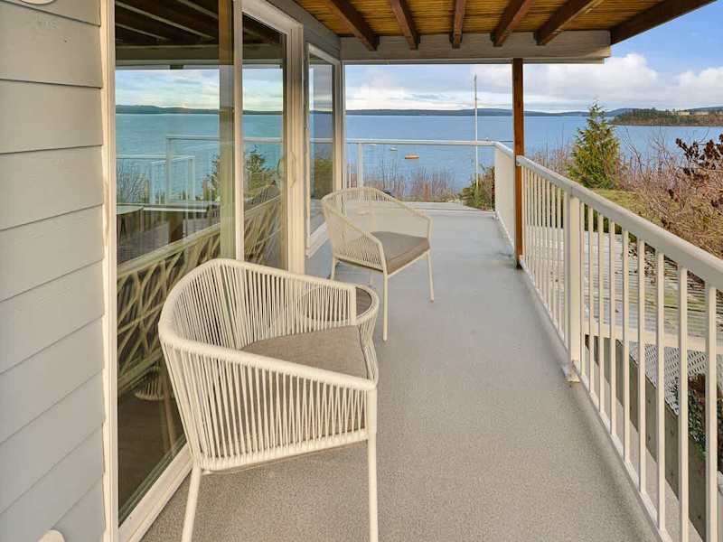 Outdoor deck space.