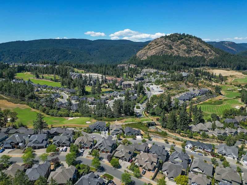 Aerial views from above the house.