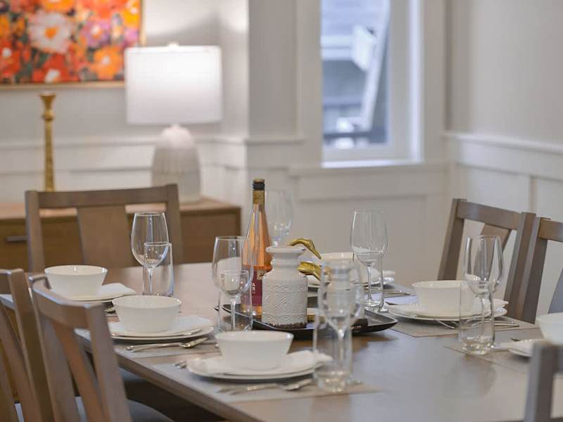 Formal dining room on the main level.
