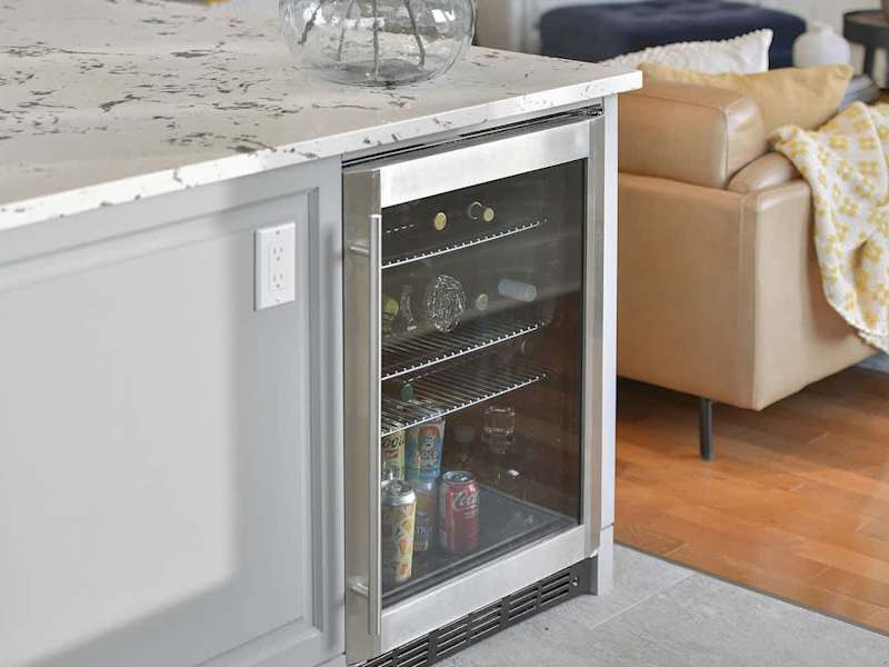 Fully equipped modern kitchen with amazing views on the main floor.