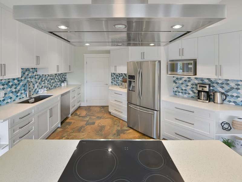 Second full kitchen on the lower floor.