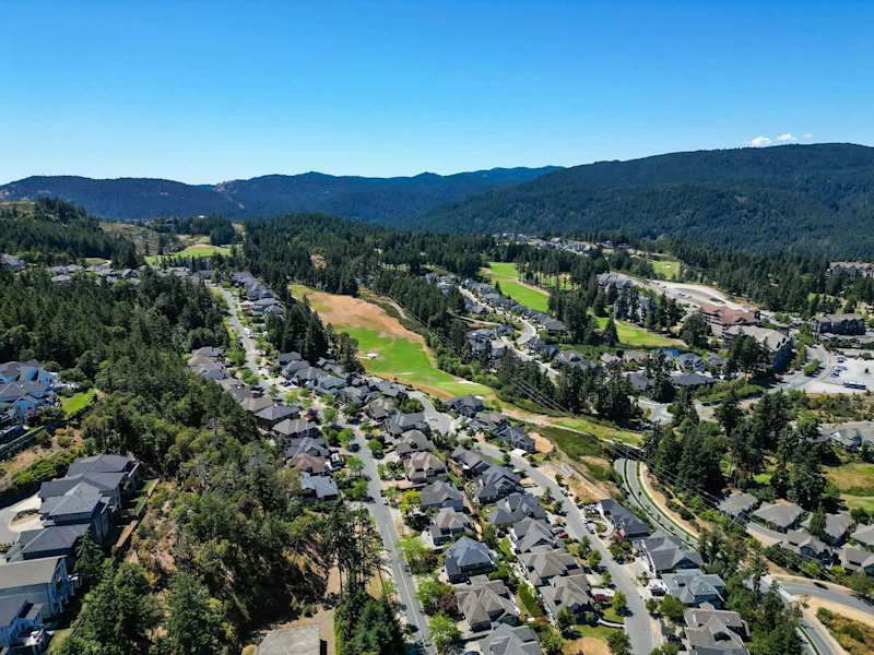 Aerial views from above the house.