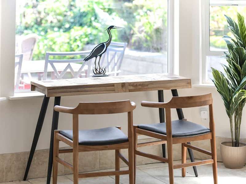 Breakfast nook with a view.