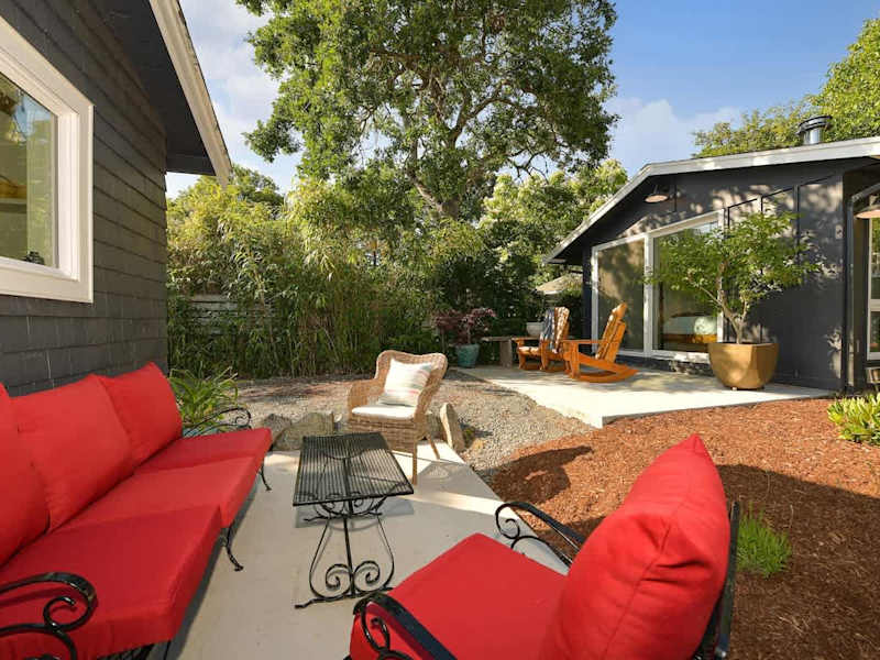 Main cottage backyard patio space.