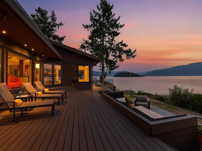 Incredible outdoor living spaces on the oceanside of the main house.