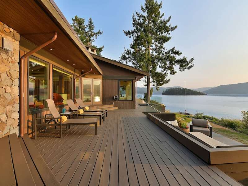Incredible outdoor living spaces on the oceanside of the main house.