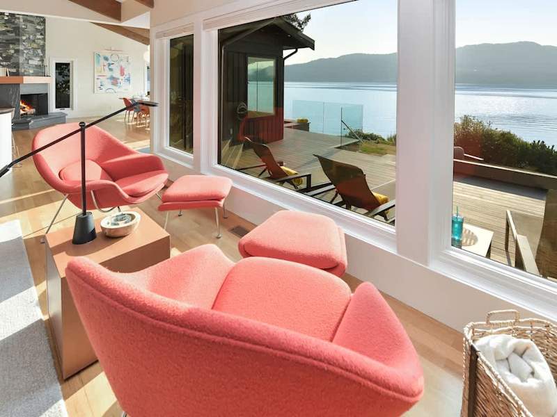 Well appointed living room with incredible views and part of the main open plan area.
