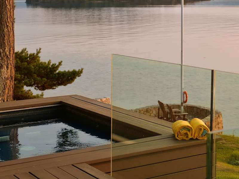Hot tubs makes you body feel free all seasons.