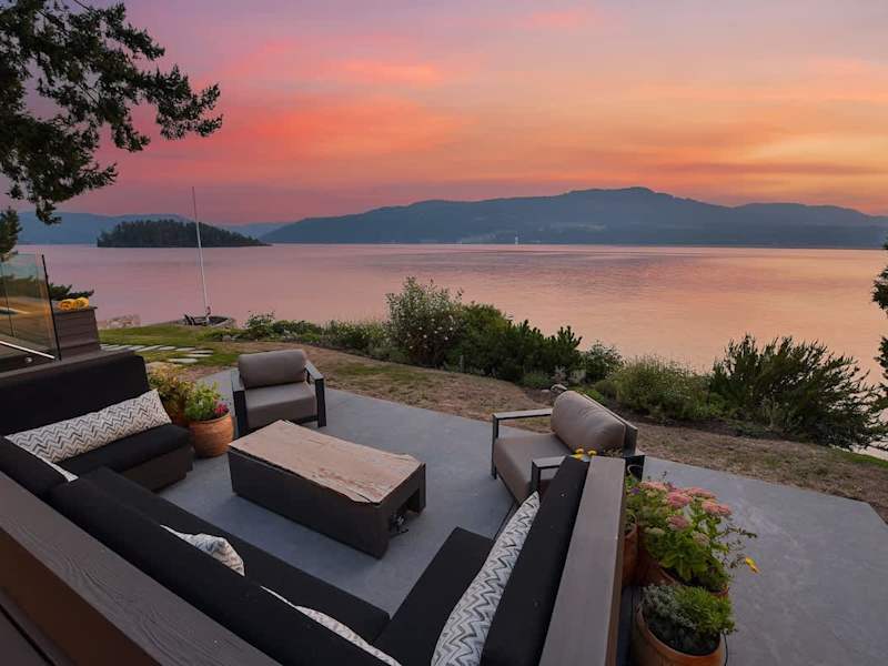 Incredible outdoor living spaces on the oceanside of the main house.