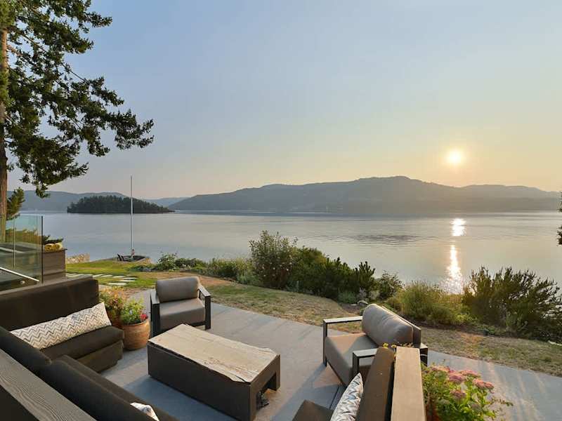 Incredible outdoor living spaces on the oceanside of the main house.