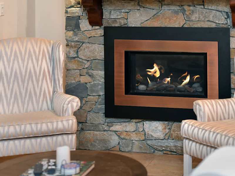 Cozy fireplace