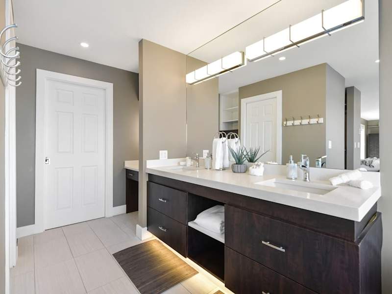 Primary bedroom second floor ensuite with spectacular views.