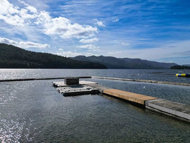 Lakeside private dock.