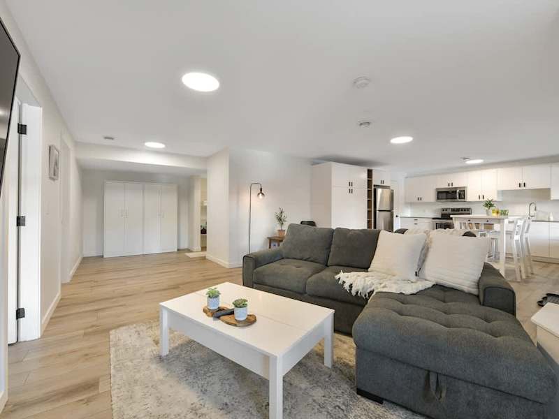 Ground level living room