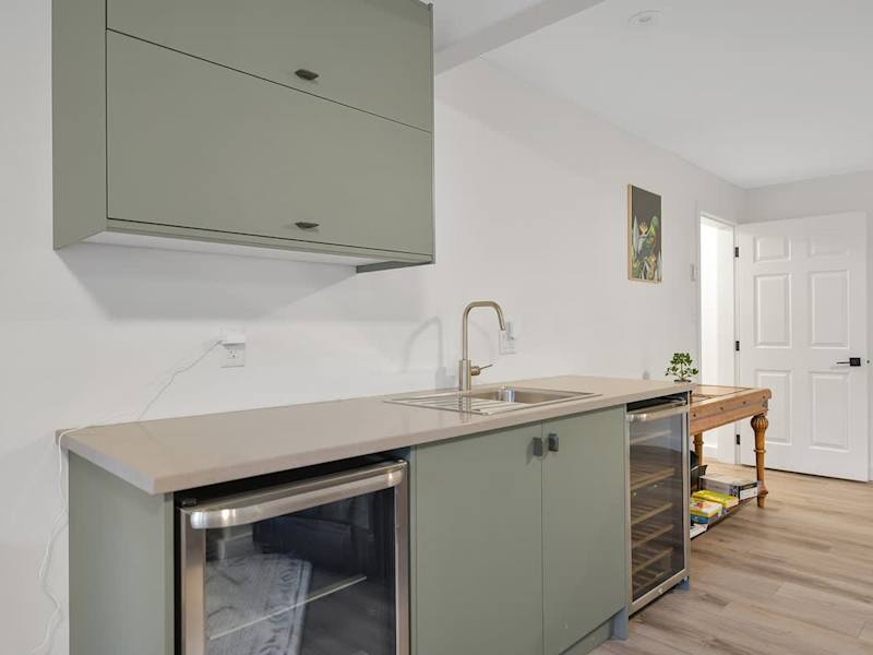 Ground level wet bar.