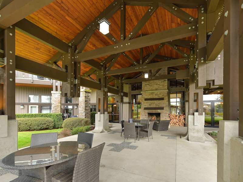 Sunridge Resort common area outdoor patio spaces.