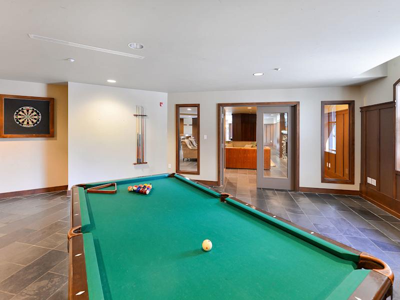 Common area games room for building residents.