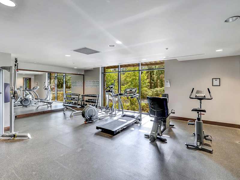 Common area gym for building residents.