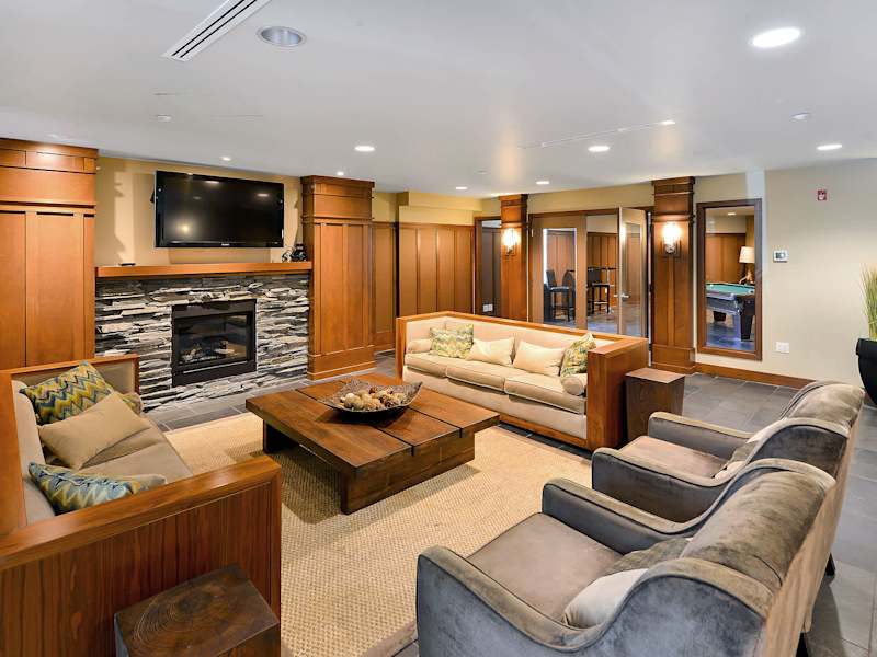 Common area lounging space for building residents.
