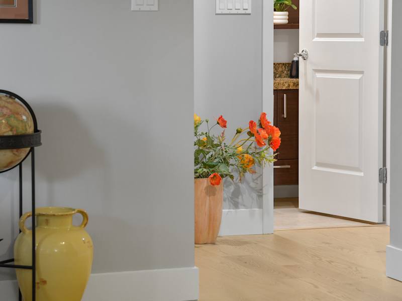 Hallway to bathroom