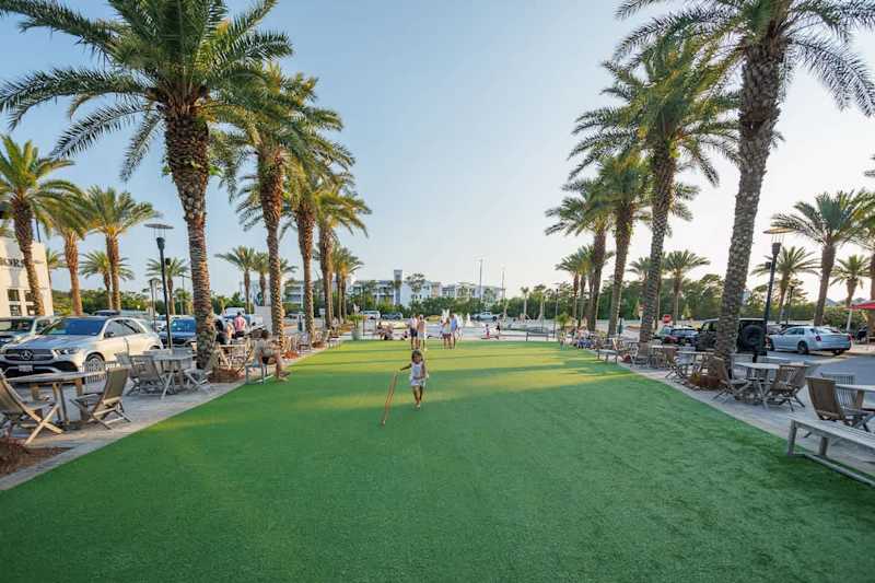 Lawn space at 30 Avenue is perfect for gatherings with lawn games and entertainment!