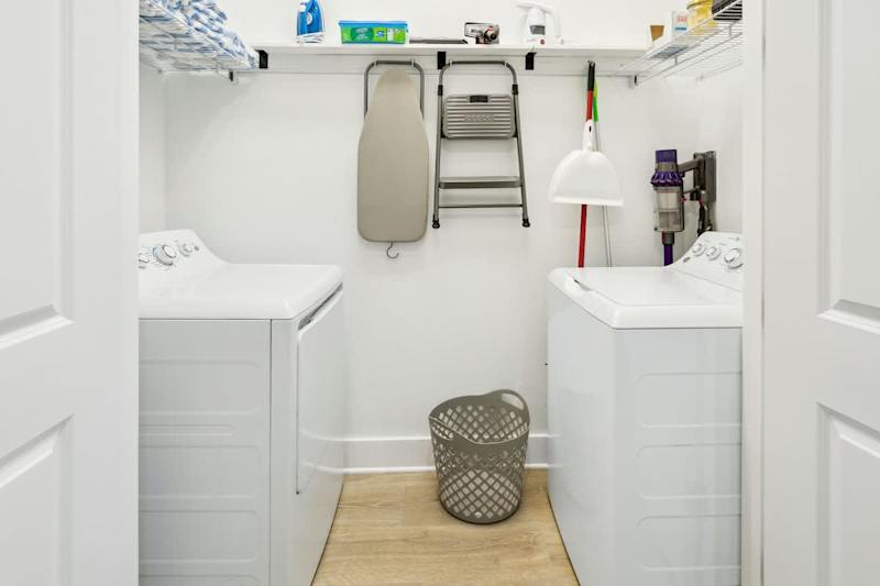 Washer and dryer on first floor.