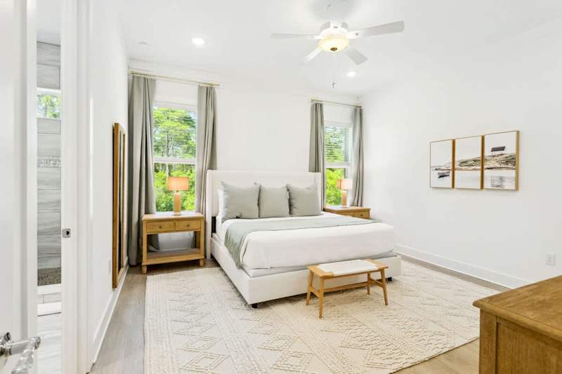 Bedroom #1 features a king bed, TV and ensuite.