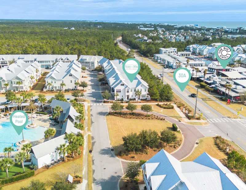 Home is located directly across from the pool and "The Big Chill." Closest beach access is less than 5 minutes away!