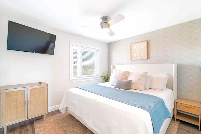 Second bedroom features a king bed and smart TV!