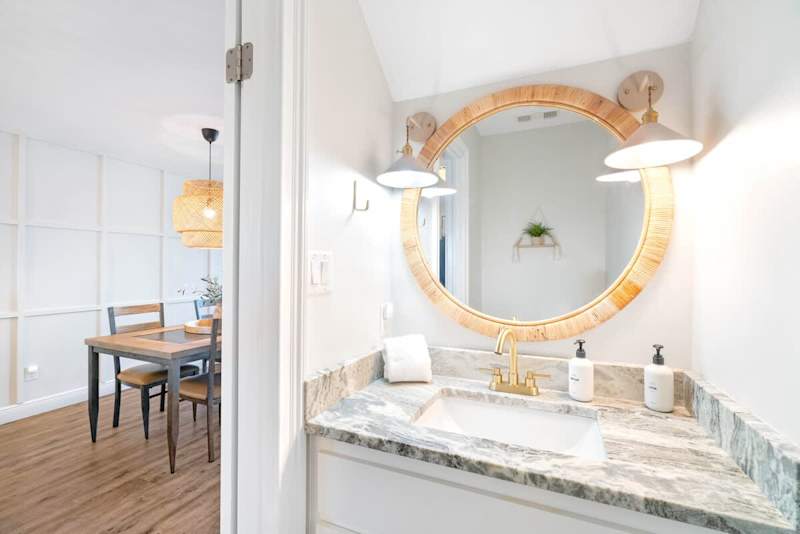 Main floor half bathroom.