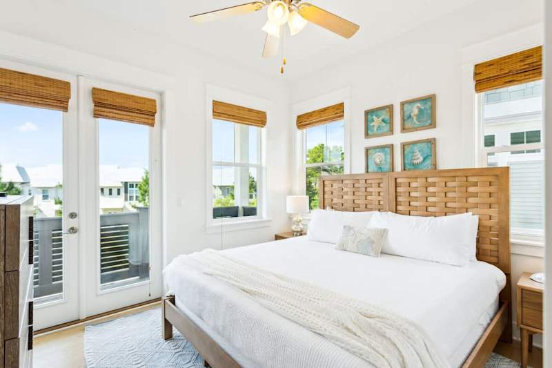 Guest bedroom features a King bed.