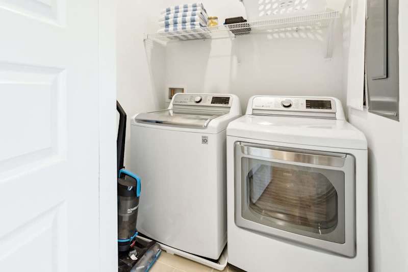 In home washer & dryer. Pool towels provided!