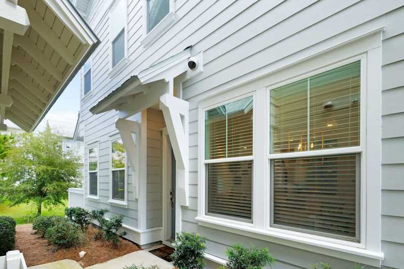 Entry to home is on left hand side of the townhome.