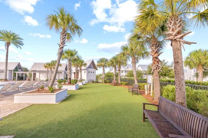 Yard space by pool is perfect for kids!