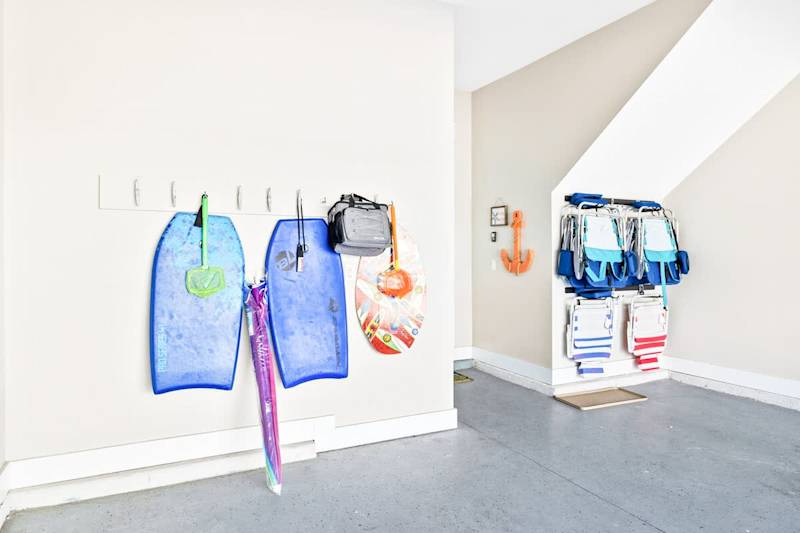 We provide multiple beach chairs, boogie boards, umbrella, and a beach cooler!