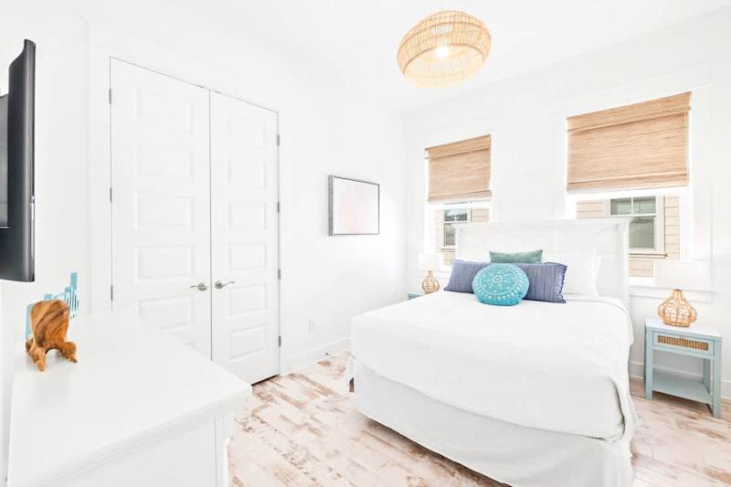 Another bedroom on the second floor features a Queen bed.