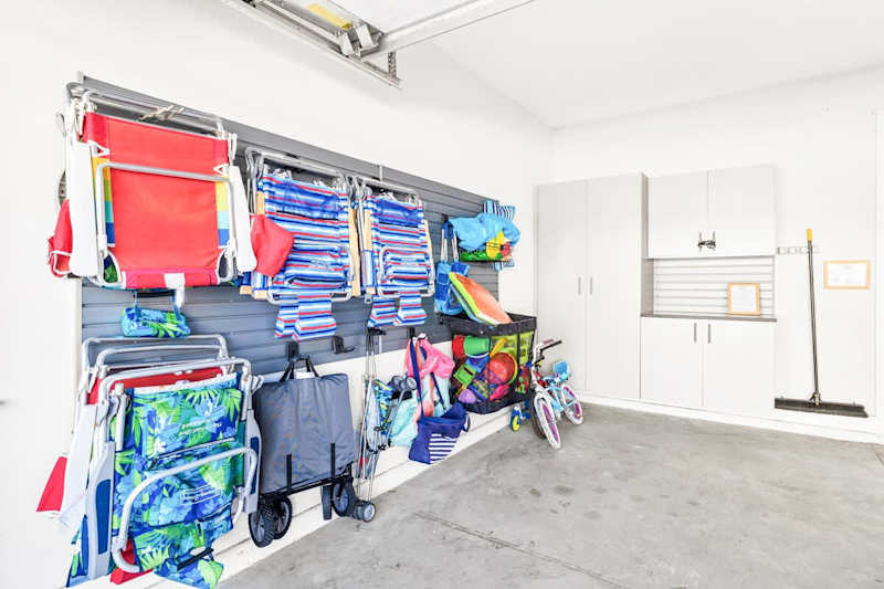 We have everything you would need for the beach! We include: beach chairs, an umbrella, beach wagon, cooler, and beach toys!
