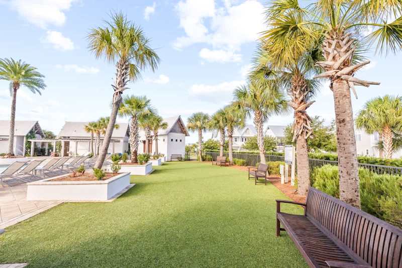 Yard space by the pool is perfect for kids!
